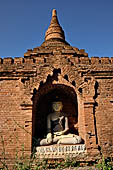 Bagan Myanmar. Cluster of red brick temples near Min myaw yaza  